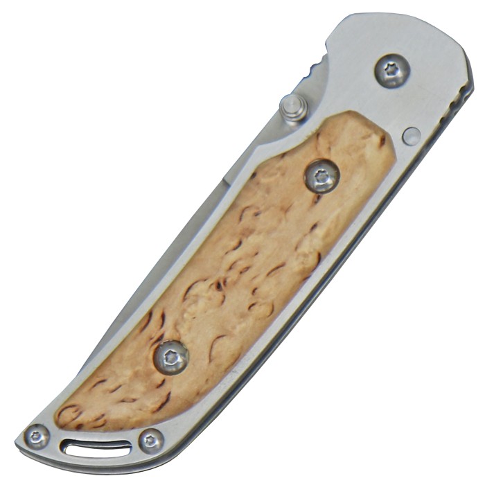 Marttiini OY Taschenmesser "MFK Curly Birch Folding Knife" Maserbirke